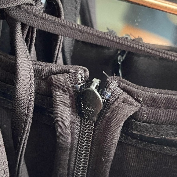 NWT Maje Black Bandeau Mini dress with cut-outs Size M - Picture 9 of 16